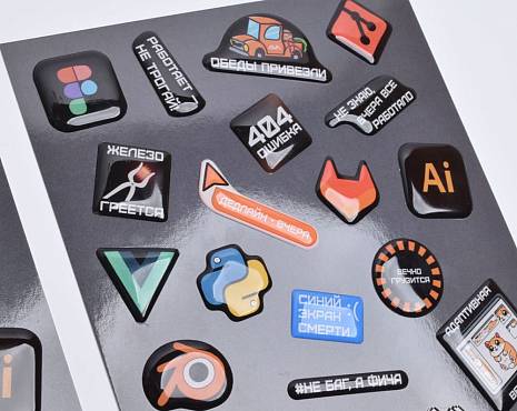 Пример работ «Наклейки со смолой» №59